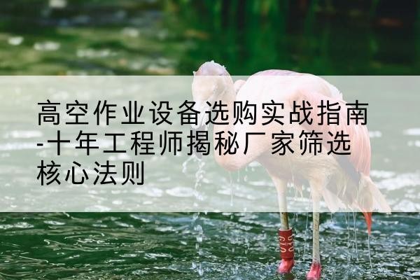 勐腊剪叉式升降机厂家-高空作业设备选购实战指南-十年工程师揭秘厂家筛选核心法则