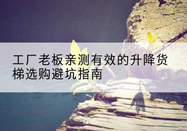 勐腊升降货梯怎么选-工厂老板亲测有效的升降货梯选购避坑指南